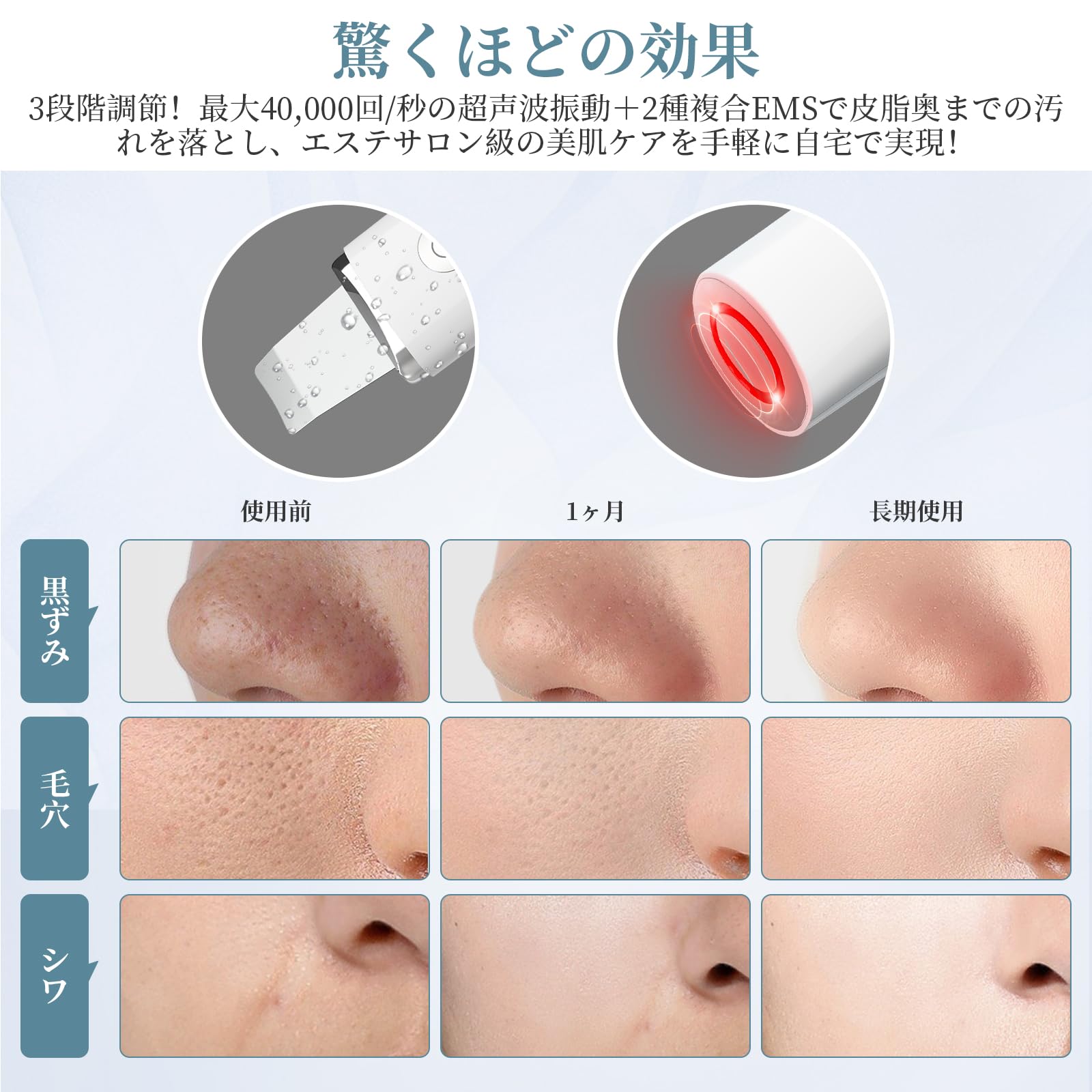 Amazon.co.jp: 美顔器 COSBEAUTY ウォーターピーリング 防水 1台7役